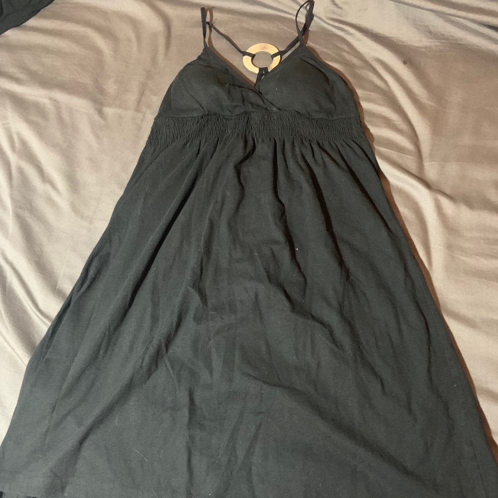 Black spaghetti strap dress